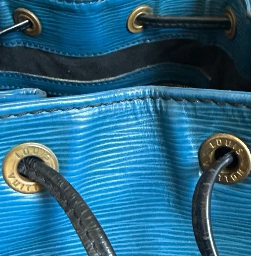 Louis Vuitton Blue Epi Leather Crossbody with Black Trim